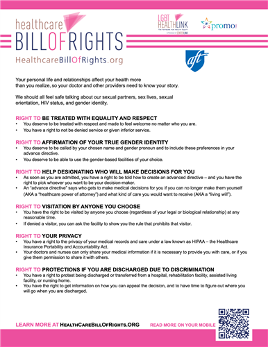 image of the Healthcare Bill of Rights
