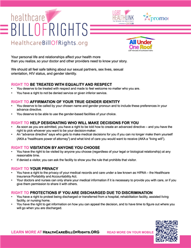 image of the Healthcare Bill of Rights